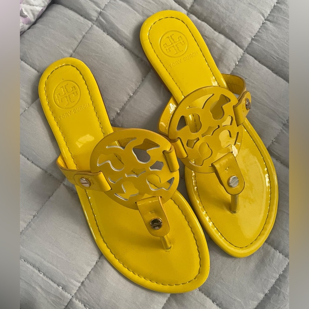 Tory Burch yellow thong miller sandals